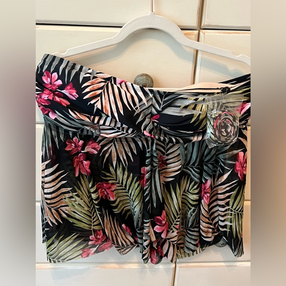 Kona Sol Black and Pink Tropical Bikini